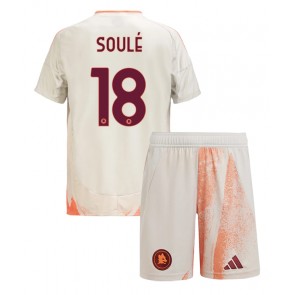 AS Roma Matias Soule #18 Borta Kläder Barn 2024-25 Kortärmad (+ Korta byxor)